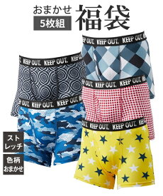 ボクサーパンツ 福袋 大きいサイズ メンズ ストレッチ 前開き 5枚組 6L/7L/8L/10L ビッグ ラージ インナー 男性下着 ニッセン nissen