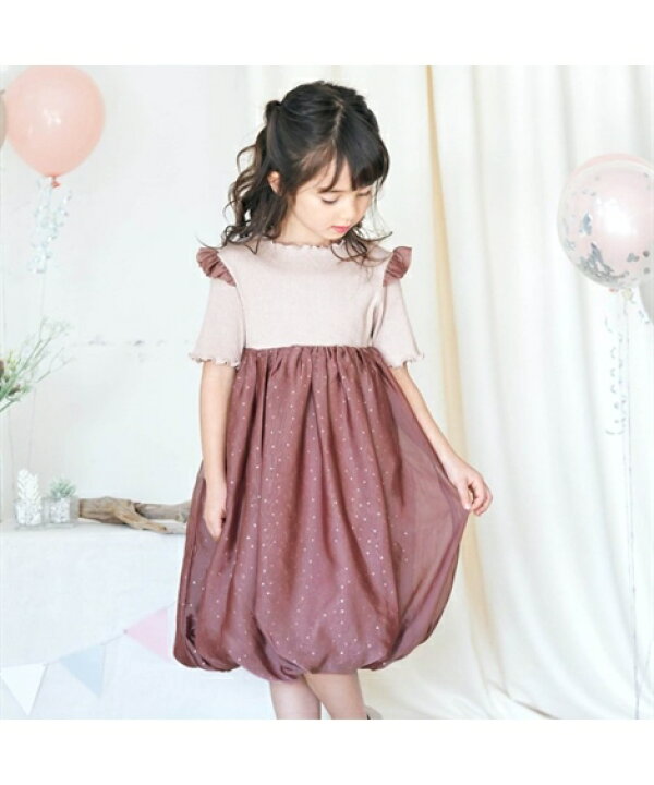 楽天市場 ワンピース キッズ 女の子 Apres Les Cours アプレレクール Dot シフォン ドッキング ピンク ミント 身長80 140cm ニッセン Nissen ニッセン 楽天市場店