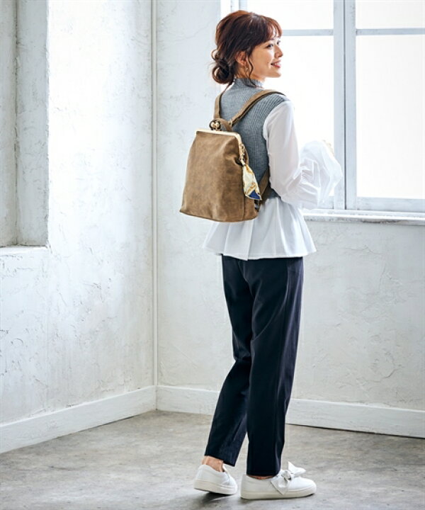 Phyllis Nubuck Frame Convertible Backpack