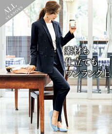 楽天市場 ネイビー パンツスーツ スーツ セットアップ レディースファッションの通販