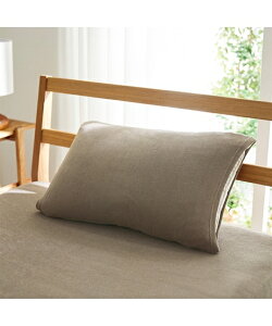 枕カバー 綿100% タオル地 のびのび グレイッシュブルー/ダルピンク ピスタチオグリーン/ラテベージュ ピロー43×63cm ピローカバー 寝具 ニッセン nissen