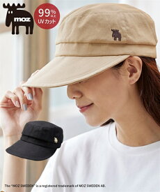 帽子 大きいサイズ レディース MOZ 洗える UV ワーク キャップ 黒 1/2 ニッセン nissen