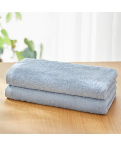 【店内全品対象★15%OFFクーポン★今すぐ使える→10/27 10:59まで】バスタオル 肌ざわりいい 中厚手 スリム 同色2枚セット デイリーシリーズ キャラメルベージュ〜ラベンダー 約34×120cm 吸水 ニ
