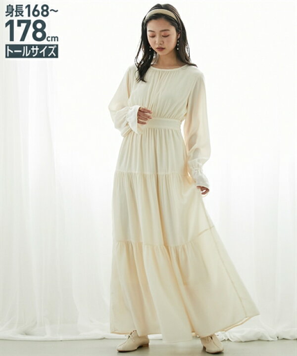 楽天市場 ワンピース ロング マキシ トールサイズ レディース ティアード パールホワイト ランプブラック M L Ll ニッセン Nissen ニッセン 楽天市場店 楽天市場 ワンピース ロング マキシ トールサイズ レディース ティアード パールホワイト ランプブラック M L Ll ニッセン Nissen ニッセン 楽天市場店