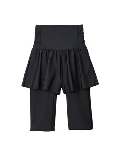 【店内全品対象★15%OFFクーポン★今すぐ使える→10/27 10:59まで】水着 フィットネス 競泳 レディース 上下別売り 補整 キュロット 一体型ボトム ブラック 4L/5L/6L 水泳 トレーニング 運動 ジム