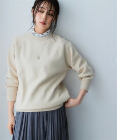 【最大10%OFF SALE！12/11 10:59まで】ニット レディース セーター もちもち ストレッチ ちくちくしない 大きいサイズ スウェット ライクラグラン S/M/L/LL 秋 冬 ニッセン nissen