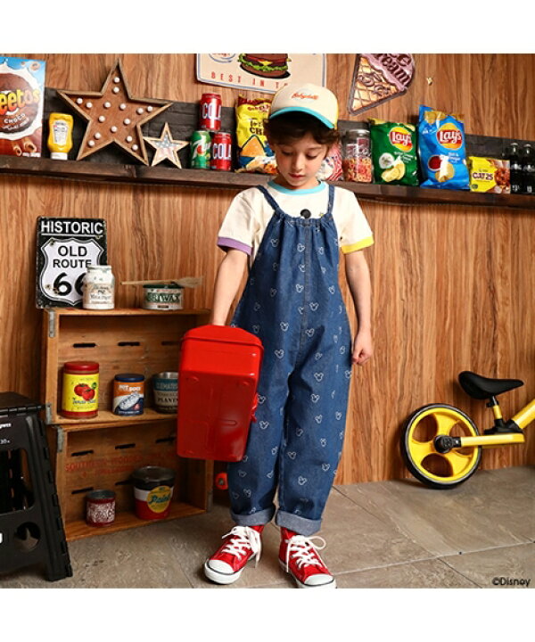 スカート キッズ Babydoll 女の子 デニム フレア ジャンパー ディズニー