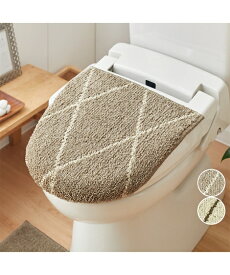 【全品対象★15%OFFクーポン配布中★2/11 23:59まで】トイレ フタカバー ふんわり北欧 デザイン トイレタリーシリーズ 兼用フタ カバー アイボリー/ベージュ 兼用フタカバー おしゃれ かわいい ニッセン nissen