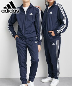 スポーツウェア 上下セット adidas メンズ スリーストライプ トラック スーツ ユニセックス ブラック/レジェンドインク/ホワイト M/L/LL/3L/4L セットアップ トレーニング フィットネス 運動 ジム ニッセン nissen