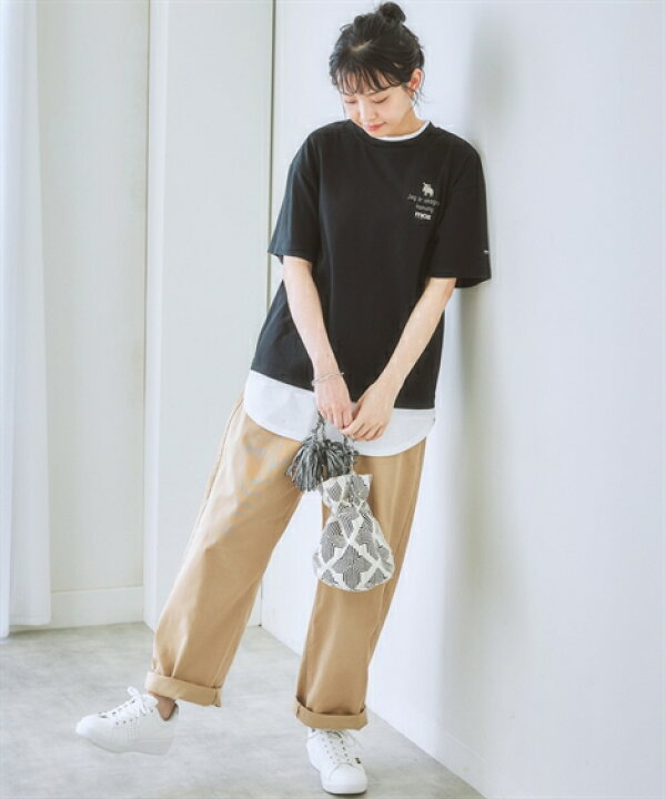 楽天市場】Tシャツ カットソー レディース moz モズ 重ね着風 綿100 