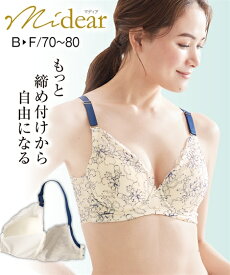 ブラジャー ワイヤー入り レディース もっと締めつけから自由になる マディア アイボリー E70〜F80 インナー 女性 ニッセン nissen