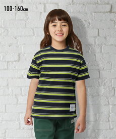 【50％OFFセール 6/11 1:59まで】Tシャツ 子供服 カットソー キッズ 綿100％ ボーダー 半袖 男の子 女の子 グリーン系/ブルー系 身長140/150/160cm トップス ニッセン nissen