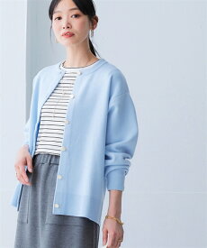 【20％OFF！クーポン利用＆まとめ買いで★11/10 10:59まで】ニット セーター レディース スウェット ライク カーディガン レディース 大きいサイズ 金ボタン 高見え 秋 冬 羽織り グレープ/ミルクベージュ/ロイヤルブルー/黒/杢グレー S M L LL 3L 4L 5L 6L ニッセン nissen