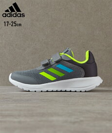 スニーカー adidas キッズ 運動靴 TENSAUR RUN K 男の子 女の子 子供服 ジュニア服 グレースリー/ブラック/ブルー 17〜25cm 靴 シューズ ニッセン nissen