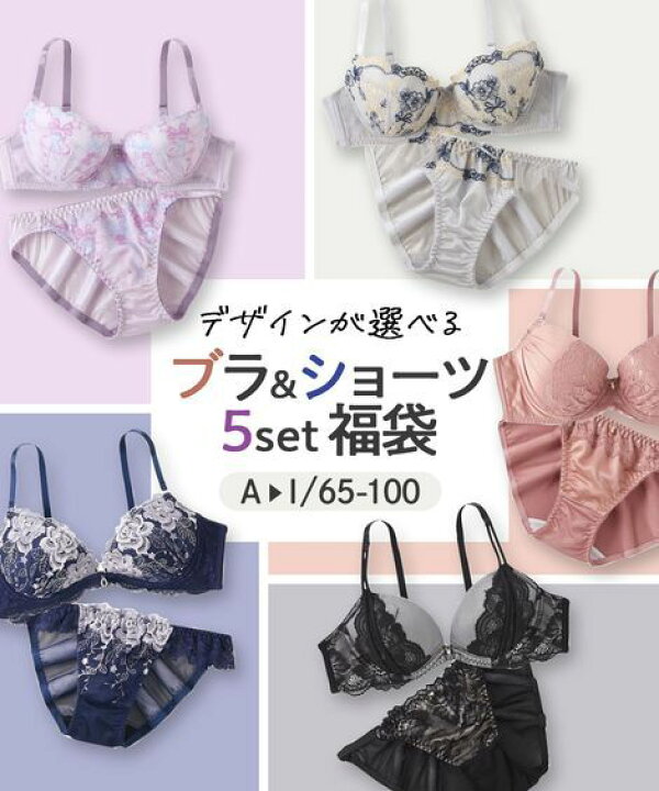 楽天市場】福袋 ブラジャー ショーツ レディース セット 5組 上下 