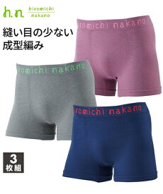 【15%OFFセール 4/30 10:59まで】ボクサーパンツ メンズ hiromichi nakano ヒロミチナカノ 成型 ストレッチ 前閉じ 3枚組 3枚組 M/L/LL インナー 男性下着 ニッセン nissen