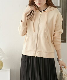 パーカー レディース ダブルフェイス ジャケット ダブルジップ ネイビー/ベージュ/杢グレー S/M/L フーディ ニッセン nissen