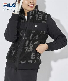 FILAGOLF スポーツウェア 大きいサイズ レディース FILA GOLF ボア ジャケット あり フィラ ゴルフ ブラック M/L/LL/3L ダイエット ニッセン nissen