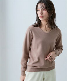 【20％OFF！クーポン利用＆まとめ買いで★11/10 10:59まで】洗える ちくちくしない ニット セーター レディース Vネック もちもち ふんわり 秋 冬 毛玉になりにくい トップス S M L LL ニッセン nissen