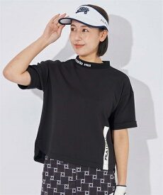 FILAGOLF スポーツウェア トップス 大きいサイズ レディース FILA GOLF 冷感軽量ダンボール ニット モックネック シャツ フィラ ゴルフ 吸汗速乾 UV カット 接触冷感 夏 トレーニング フィットネス 運動 ジム ホワイト/黒 4L/5L/6L ニッセン nissen