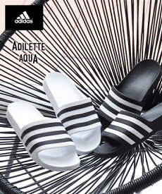 adidas レディース ADILETTE AQUA 靴 シューズ コアブラック/フットウェアホワイト 22.5/23.5/24.5/25.5cm ニッセン nissen