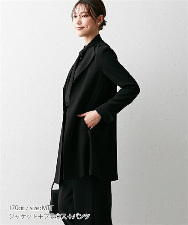 楽天市場】喪服 礼服 ブラックフォーマル パンツスーツ トールサイズ  