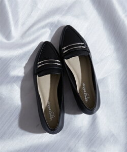 大きいサイズ レディース ゆったり幅広 ビット付ポインテッドトゥ パンプス 低反発中敷 ワイズ4E 靴 シューズ グレージュ/ブラウン/黒 23.0〜23.5/24.0〜24.5/25.0〜25.5/26.0〜26.5cm ニッセン nissen