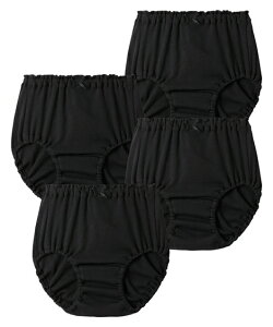 ショーツ パンツ 女の子 キッズ n KURO 綿100% 黒無地 4枚組 子供 小学生 中学生 ガールズ 子ども ジュニア 女児 黒4枚組 身長120〜165cm ニッセン nissen