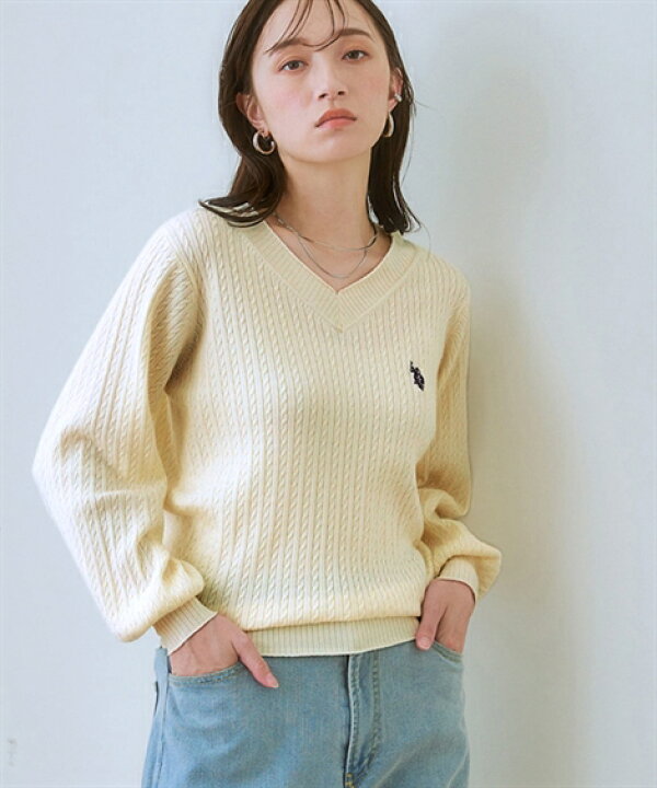 楽天市場】ニット セーター レディース U.S. POLO ASSN. ケーブル編 