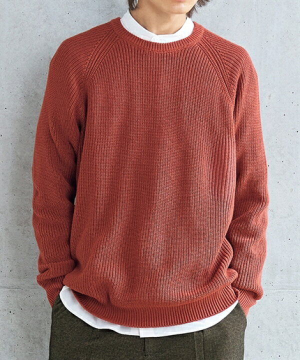 試着のみ IM MEN SOIL KNIT ダークオレンジ24AW Y06 クロコダイル 1枚 