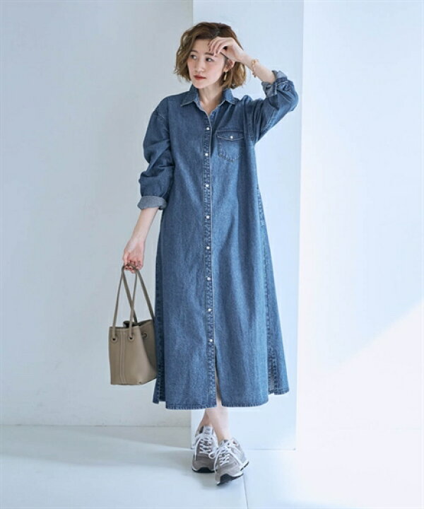 楽天市場】ワンピース ロング マキシ レディース 1 デニム シャツ 