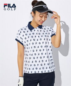 【最大15%OFF SALE！7/28 10:59まで】FILAGOLF スポーツウェア トップス レディース FILA GOLF カノコ 半袖 ポロシャツ 吸汗速乾 接触冷感 UVカット 夏 トレーニング フィットネス 運動 ジム ネイビー/ホワイト M〜6L ニッセン nissen