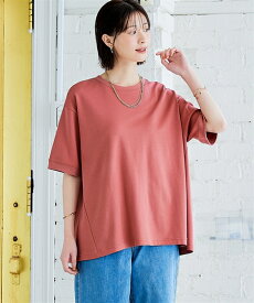 【全品対象★15%OFFクーポン配布中★2/11 23:59まで】Tシャツ カットソー レディース バック タックAライン トップス 有 コーラルピンク/チャコールグレー/モカベージュ/黒 S〜6L ニッセン nissen