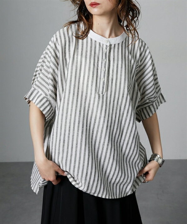 美品 sallure サリュー ストライプ 長袖Tシャツ 2枚セット ブラウス  
