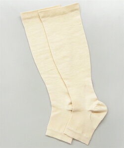 レディース かかとケア付 シルク混ふくらはぎ サポーター 春 夏 秋 冬 ベージュ ニッセン nissen