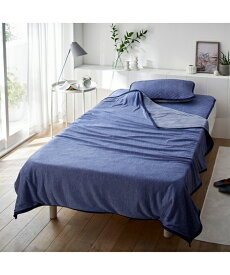 超冷感× 吸汗速乾 ワッフルリバーシブルクールケット 春 夏 寝具 グレージュ系/ネイビーブルー系 ハーフ/シングル/ダブル ニッセン nissen