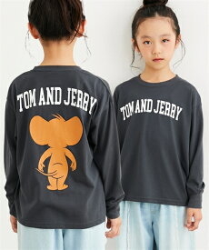 Tシャツ 子供服 キッズ トムとジェリー プリント 男の子 女の子 春 秋 トップス カットソー オフホワイト/グリーン/チャコールグレー/ネイビー/黒 | 身長110〜160cm | ニッセン nissen