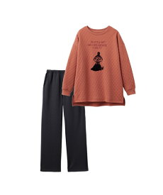 【店内全品対象★25%OFFクーポン配布中★先着1,500名限定 11/20 20時開始】パジャマ 上下セット リトルミイ キルト セットアップ ルームウェア 部屋着 女性 チャコール/レッド | M/L/LL | ニッセン nissen