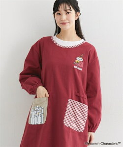 【店内全品対象★15%OFFクーポン★今すぐ使える→10/27 10:59まで】ファッション雑貨 大きいサイズ 【ムーミン】プリントかっぽう着 ニッセン nissen