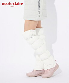 marie claire SPORT スポーツウェア レディース 中わた入り裏ボアレッグウォーマー marie claire sport 冬 トレーニング フィットネス 運動 ジム ブラック/ホワイト | 1/2 | ニッセン nissen