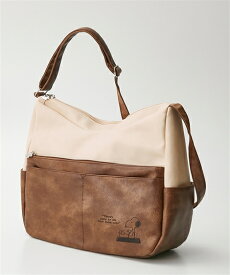 バッグ（鞄） レディース スヌーピー 12ポケット ハーフ ムーン型バイ カラー ショルダー バッグ A4対応 春 夏 秋 冬 斜め掛け かばん バック かわいい おしゃれ ニッセン nissen