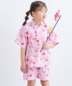 【P2倍 最大20%offクーポン☆10/9 01:59迄】甚平スーツ 上下セット 男の子 ベビー服 子供服 ジュニア ニッセン nissen キッズ こども 女の子 夏祭り お祭り 和服 和柄 格子柄 チェック柄 部屋着 浴衣 夏 綿100％ 綿 コットン 夕涼み会 保育園 幼稚園 花火大会 夏服
