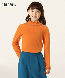 トップス・チュニック 配色メロウリブロングTシャツ（子供服　女の子　ジュニア服） ニッセン nissen 110 120 130 140 150 160 春服 秋服