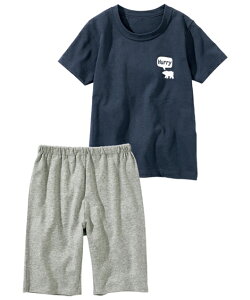 パジャマ 綿100%天竺半袖ルームウェア(男の子 女の子 子供服 ジュニア服) キッズ 子供 こども ニッセン nissen 100 110 120 130 140 150 160 170 夏服