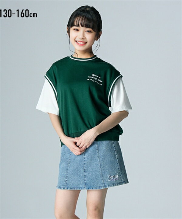 楽天市場】トップス・チュニック フェイクレイヤード半袖Tシャツ 