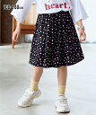 パンツイン スカート インパン スカパン ひざ丈 ボトムス パンツ スパッツ カットソー女の子 ガール カットソー 水玉 ドット 黒 ブラック 子供服 子ども こども キッズ ニッセン nissen 100 110 120 130 140 150 160 春 秋服