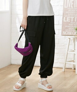 マタニティウェア・授乳服 【マタニティウエア】ツイルカーゴパンツ(はっ水)(産前・産後) ニッセン nissen 春服 夏服 秋服