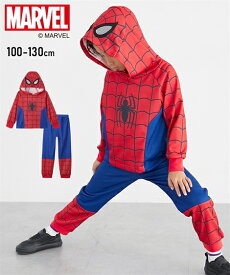 【ディズニー・マーベル】変身スーツ 上下セット スパイダーマン ウッディ フード付 長袖 トップス＋ボトムスパンツ 男の子 女の子 キッズ 子供服 子ども こども ハロウィン 衣装 キャラクター ニッセン QUNTSTYLE 100 110 120 130cm 春 秋服 キャラクター
