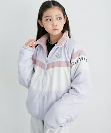 リバーシブル ボアジャケット スタンド衿 アウター あったか 防寒 はおり 羽織 ブルゾン ジャンパー 女の子 キッズ 子供服 こども ジュニア ニッセン QUNTSTYLE 130 140 150 160cm 冬服