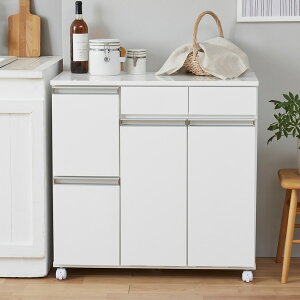 引き出し付きのダストボックスキッチンカウンター 19Lふた付きペール付き キャスター付き キッチンカウンター ごみ箱 分別 キッチン収納 キッチン スタイリッシュ ダストボックス ゴミ箱